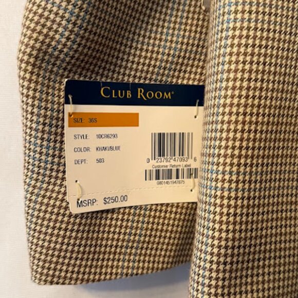 Macy’s 36S Club Room Gold Brown Blazer, Sport Coat - Picture 9 of 12
